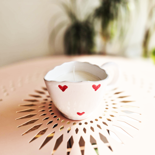 Bougie Naturelle de Massage (Cires: De Soja et D'Abeilles | Huiles: Coco et Noyau d'Abricot)