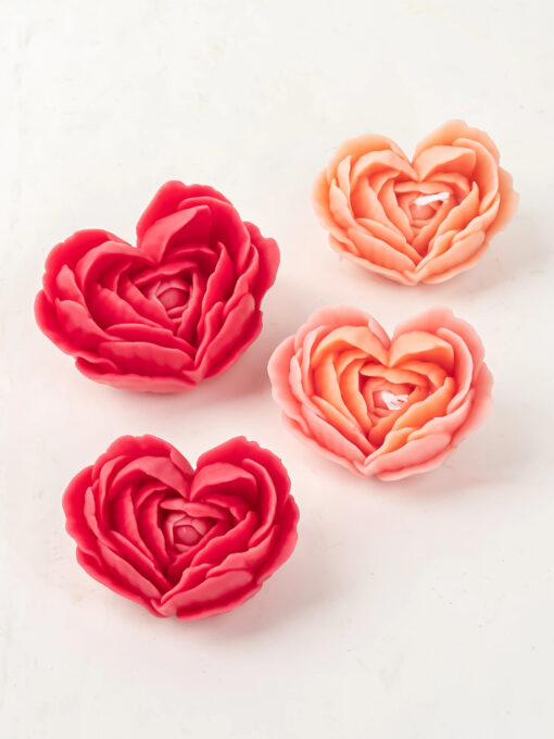 Bougie Artisanal Fleur Cœur 3D – Image 6