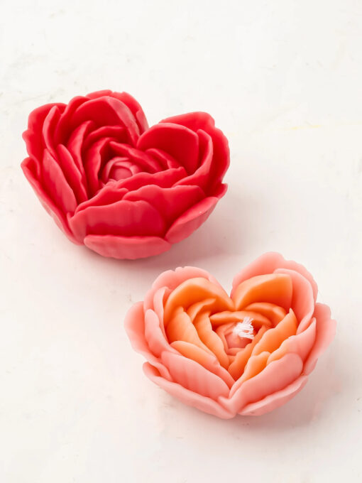 Bougie Artisanal Fleur Cœur 3D – Image 5