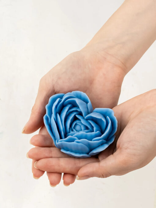 Bougie Artisanal Fleur Cœur 3D – Image 2