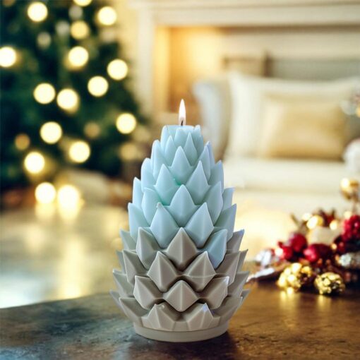 Bougie Artisanal Sapin 3D